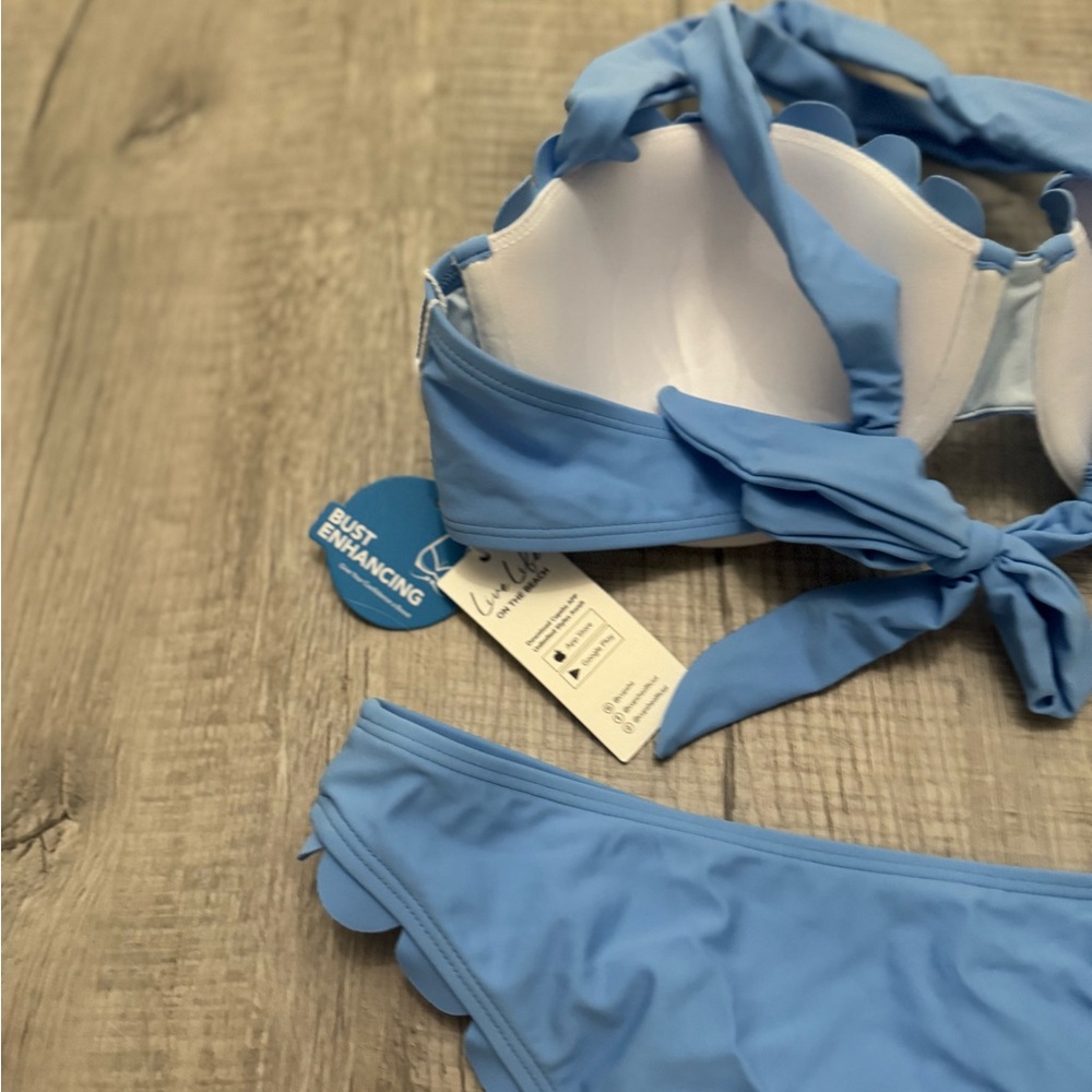 Cupshe Light Blue Scalloped Bikini - Picture 9 of 12